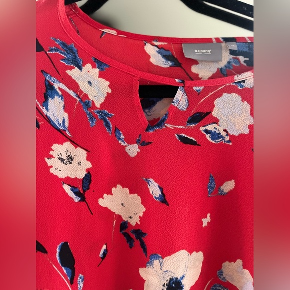 B.Young Long Sleeve Floral Blouse Top - Picture 3 of 5